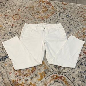 Old Navy White BF Capri Jeans
